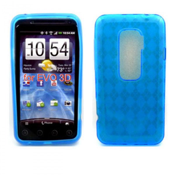 Wholesale Gel Case  for HTC Evo 3D(Blue)